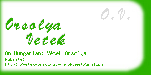 orsolya vetek business card